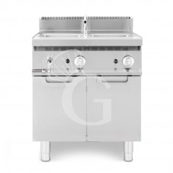 Cuocipasta professionale a gas su mobile chiuso 2 vasche