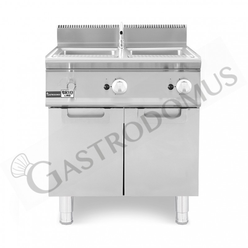 Cuocipasta professionale a gas su mobile chiuso 2 vasche, 40 Lt + 40 Lt, Prof.900 Cuocipasta professionale a gas su mobile chiuso 2 vasche, 40 Lt + 40 Lt, Prof.900