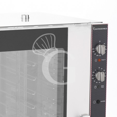 Forno elettrico a convezione per pasticceria, umidificatore, porta bandiera, comandi meccanici, trifase, 10 teglie 600x400 mm Forno elettrico a convezione per pasticceria, umidificatore, porta bandiera, comandi meccanici, trifase, 10 teglie 600x400 mm