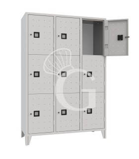 Armadio casellario monoblocco 9 posti, 1200x500x1800 mm Colore standard RAL 7035