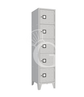 Armadio casellario monoblocco 5 posti, 420x500x1800 mm Colore standard RAL 7035