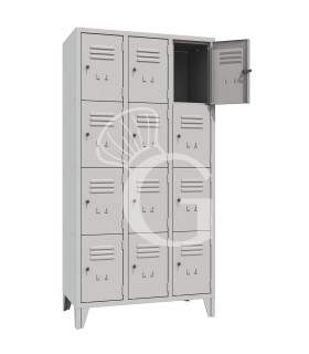 Armadio casellario monoblocco 12 posti, 907x500x1800 mm Colore standard RAL 7035