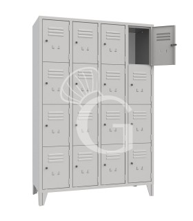 Armadio casellario monoblocco 16 posti, 1200x500x1800 mm Colore standard RAL 7035