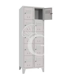Armadio casellario monoblocco 10 posti, 615x500x1800 mm Colore standard RAL 7035
