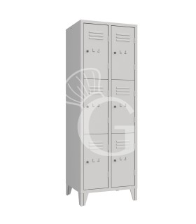 Armadio casellario monoblocco 6 posti, 615x500x1800 mm Colore standard RAL 7035