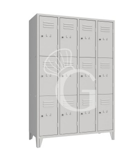 Armadio casellario monoblocco 12 posti, 1200x500x1800 mm Colore standard RAL 7035