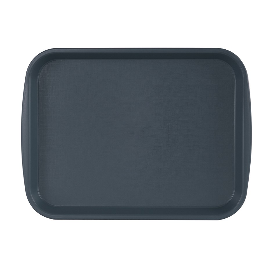 Vassoio rettangolare in polipropilene colore grigio scuro - dimensioni L 365 x P 270 mm
