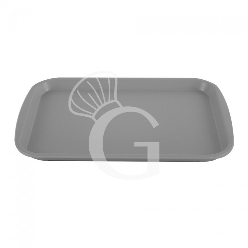 Vassoio rettangolare in polipropilene colore grigio chiaro - dimensioni L 435 x P 310 mm