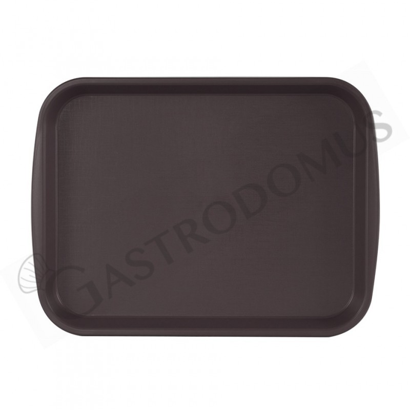 Vassoio rettangolare in polipropilene colore marrone - dimensioni L 475 x P 355 mm Vassoio rettangolare in polipropilene colore marrone - dimensioni L 475 x P 355 mm