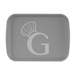 Vassoio rettangolare in polipropilene grigio chiaro - dimensioni L 475 x P 355 mm
