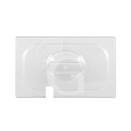 Coperchio con foro mestolo in policarbonato GN1/4 dimensioni L 265 x P 163 mm Coperchio con foro mestolo in policarbonato GN1/4 dimensioni L 265 x P 163 mm