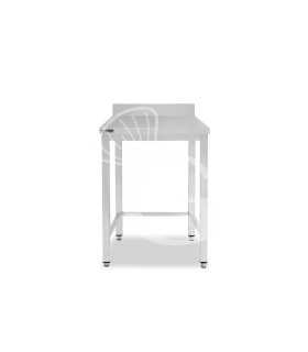 Tavolo inox con alzatina L 500 mm x P 800 mm x H 965 mm