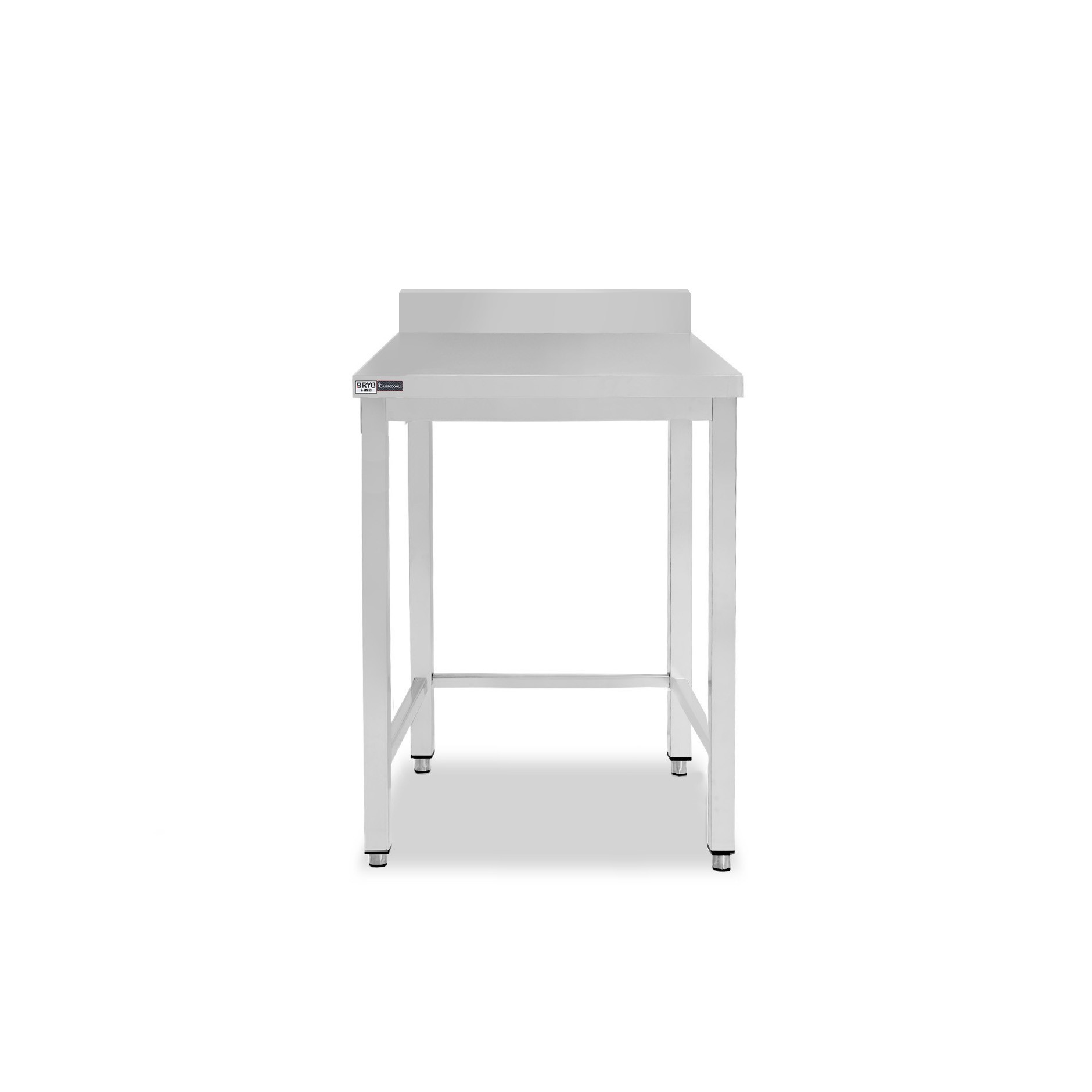 Tavolo inox con alzatina L 500 mm x P 800 mm x H 965 mm