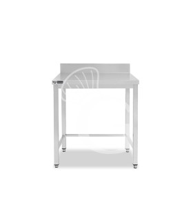 Tavolo inox con alzatina L 700 mm x P 800 mm x H 965 mm