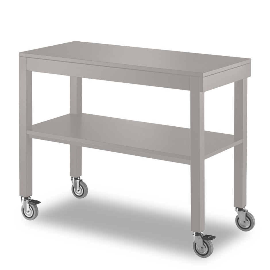 Carrello di servizio in legno laccato estraibile senza cupola - L 1000 mm x P 560 mm x H 840 mm