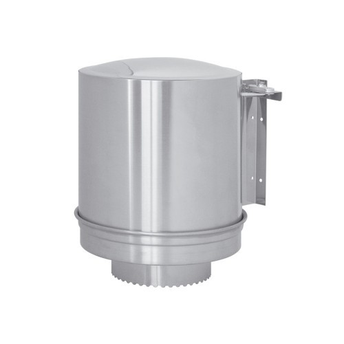 Portarotolo carta verticale a muro in inox Ø 250 mm x H 320 mm