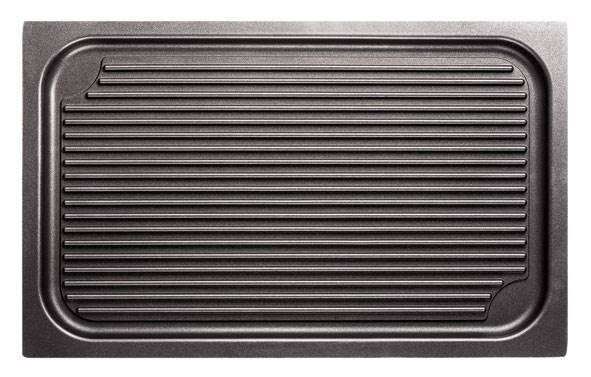 Teglia in alluminio silverstone antiaderente rigata GN1/2