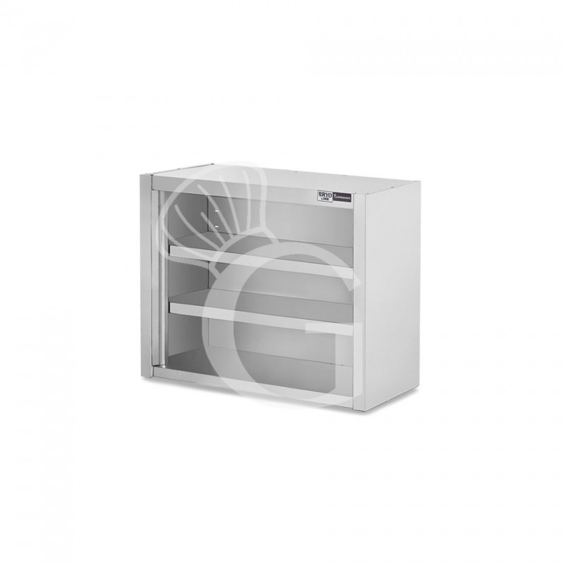 Pensile inox a giorno con 1 ripiano, L 600 mm x P 400 mm x H 800 mm