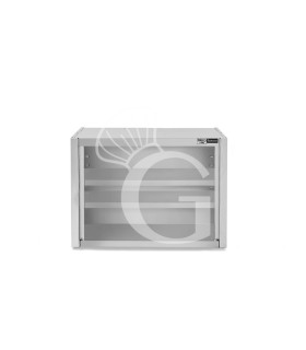 Pensile inox a giorno con 2 ripiani, L 700 mm x P 400 mm x H 800 mm