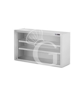 Pensile inox a giorno con 1 ripiano, L 1100 mm x P 400 mm x H 800 mm