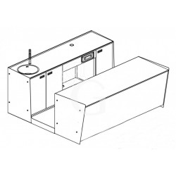 Banco bar + Retrobanco Lunghezza 2,5metri