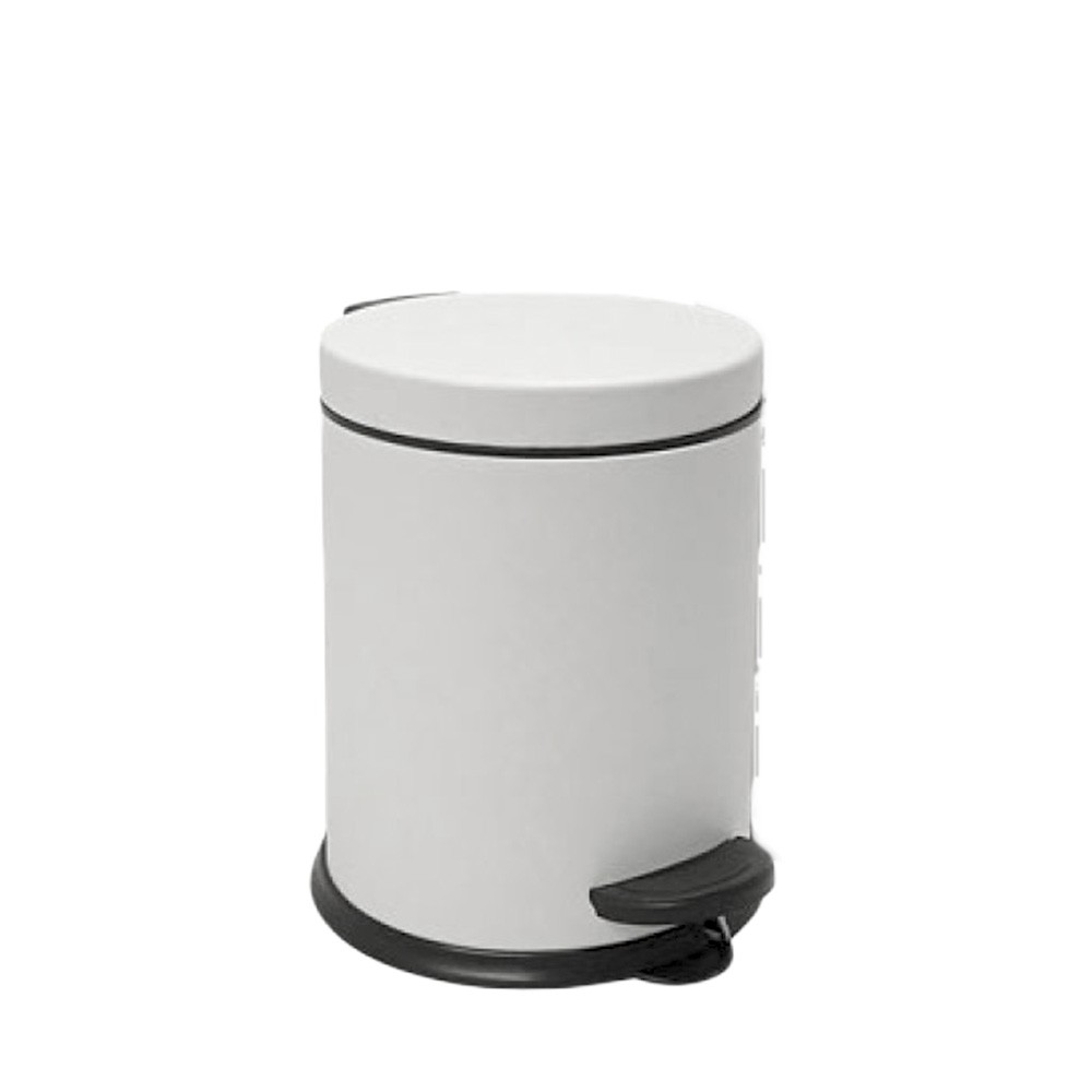 Pattumiera piccola in acciaio inox verniciato bianco da 3 Lt