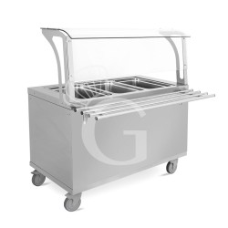 Carrello refrigerato temperatura +4°C/+10°C - L 1200 mm x P 940 mm x H 1330 mm