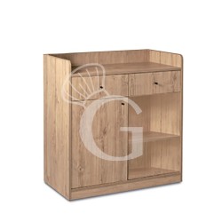 Mobile di servizio composto da 1 anta, 2 cassetti e 1vano a giorno - L 940 mm x P 480 mm x H 980 mm