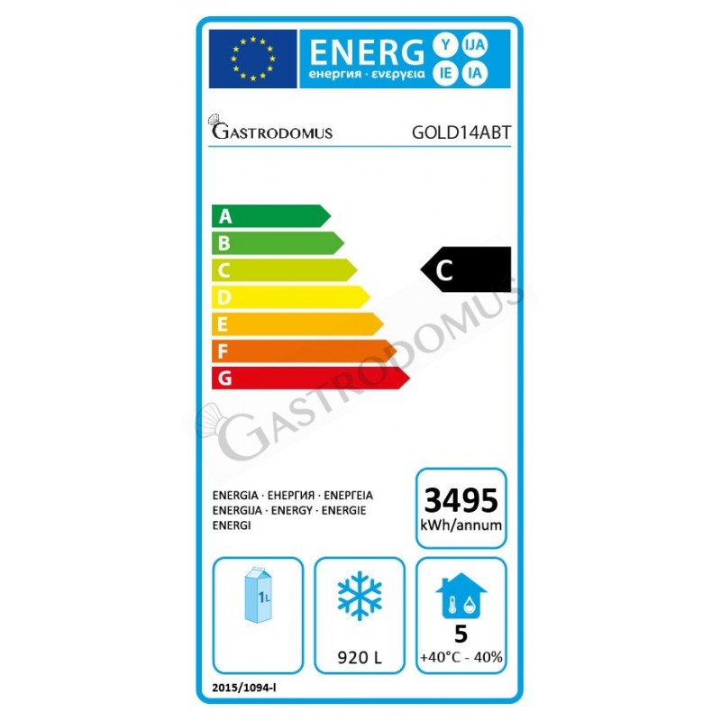 Armadio Congelatore Ventilato 2 porte -18°C/-22°C 1400 LT classe energetica C