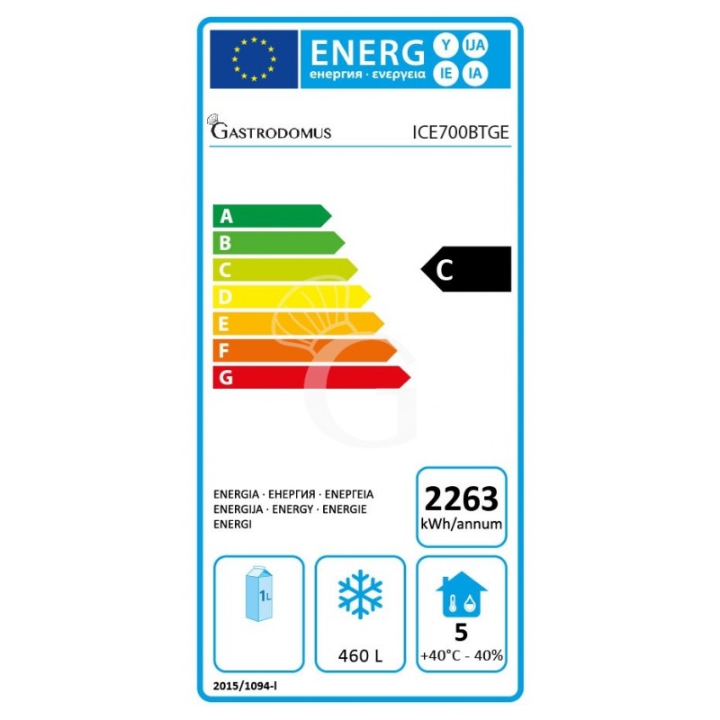 Armadio Congelatore per Gelateria -18°C/-22°C 700 LT classe energetica C