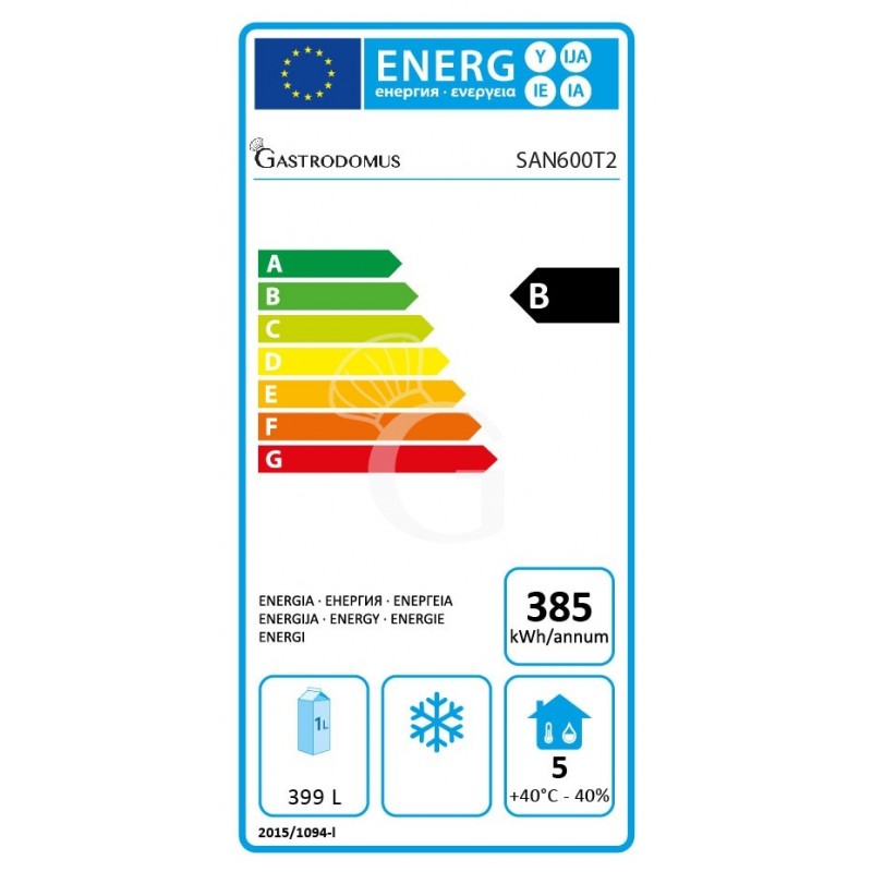 Armadio Refrigerato Ventilato -2°C/+10°C 600 LT classe energetica B
