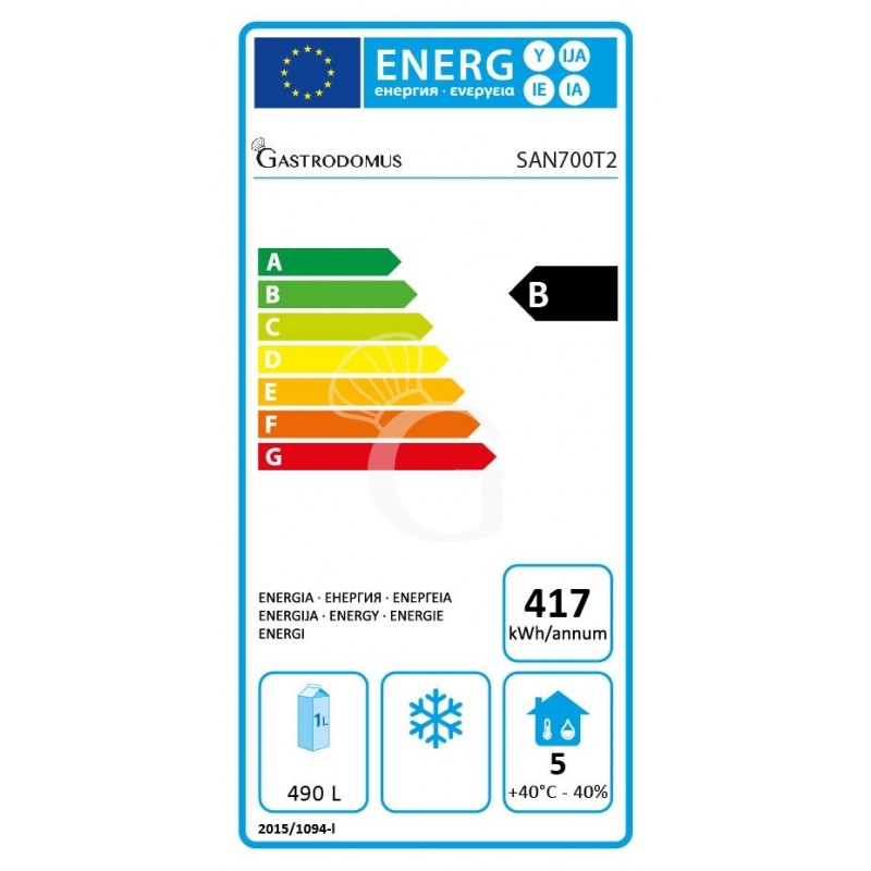 Armadio Refrigerato Ventilato -2°C/+10°C 700 LT classe energetica B