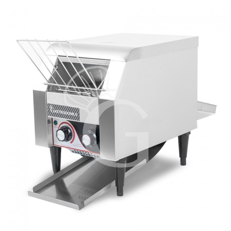 Tostapane professionale a ciclo continuo 150 pz/h – 1,5 KW con cassetto raccogli briciole