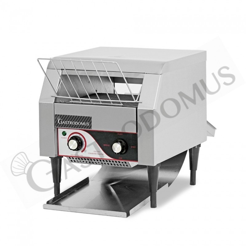 Tostapane professionale a ciclo continuo 300 pz/h – 2,2 KW con cassetto raccogli briciole