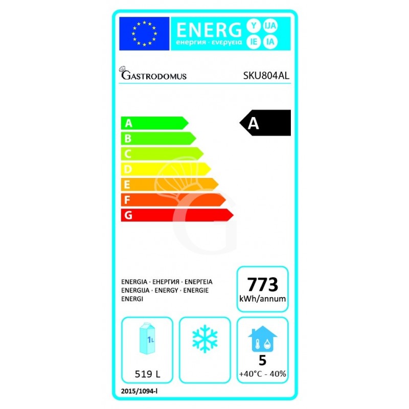 Tavolo Refrigerato 4 porte alzatina Prof. 800 0°C/+10°C classe energetica A