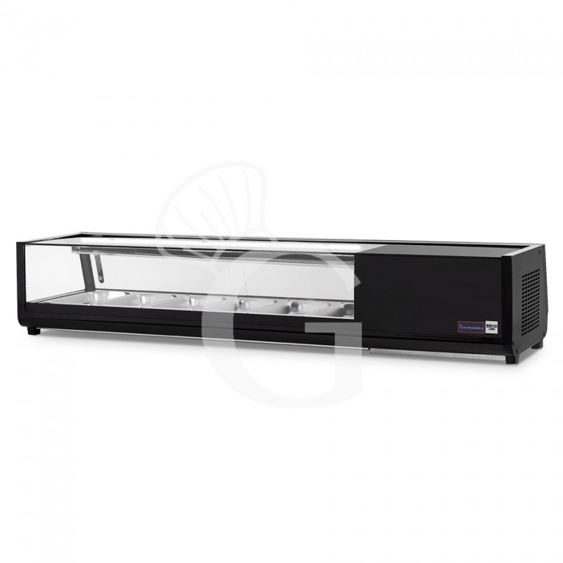 Vetrina sushi 6 bacinelle GN1/3 190 W L 1530 mm x P 425 mm x H 295 mm