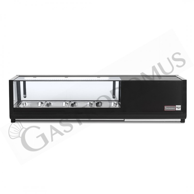 Vetrina sushi 4 bacinelle GN1/3 190 W L 1175 mm x P 425 mm x H 295 mm Vetrina sushi 4 bacinelle GN1/3 190 W L 1175 mm x P 425 mm x H 295 mm