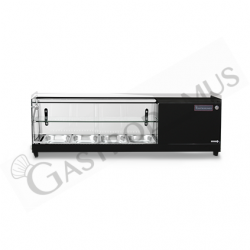 Vetrina tapas 4 bacinelle GN1/3 160 W L 1120 mm x P 395 mm x H 375 mm