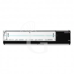 Vetrina tapas 5 bacinelle GN1/2 0,16 KW L 1740 mm x P 395 mm x H 375 mm