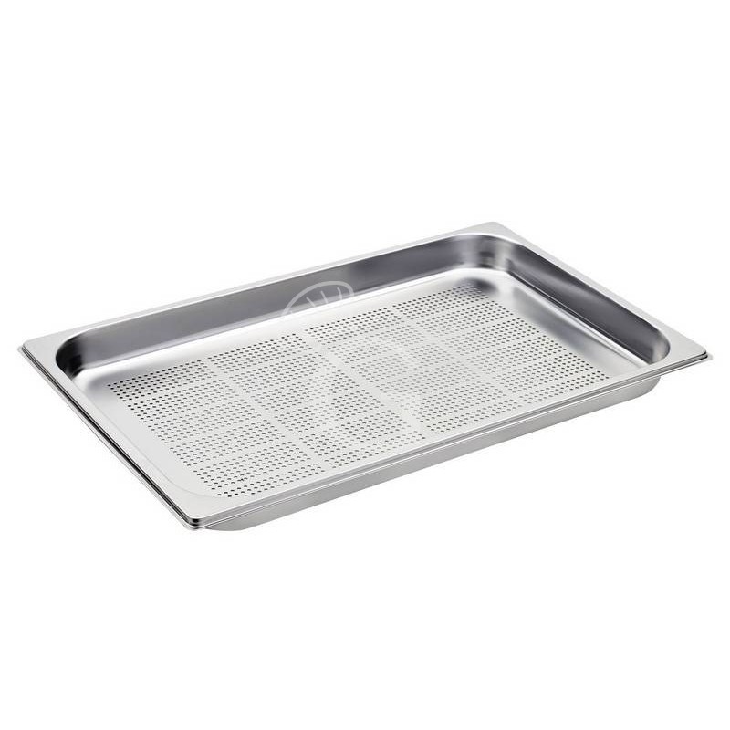 Bacinella forata in acciaio inox GN 1/1 L 530 mm x P 325 mm x H 40 mm