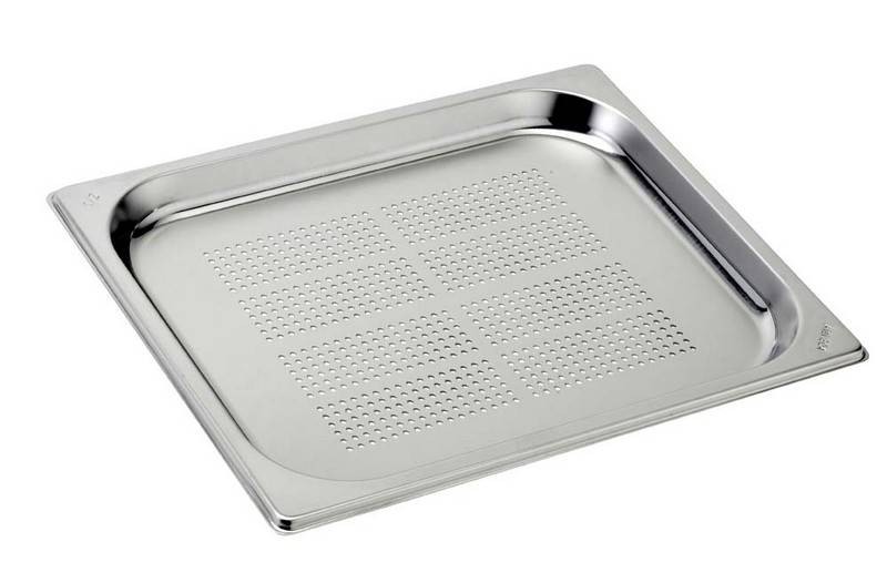 Bacinella forata in acciaio inox GN1/2 L 325 mm x P 265 mm x H 20 mm