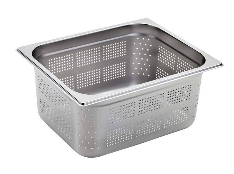 Bacinella forata in acciaio inox GN1/2 L 325 mm x P 265 mm x H 150 mm