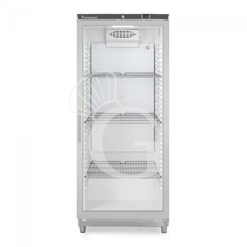 Armadio Refrigerato Statico inox porta vetro +2°C/+8°C 445 LT