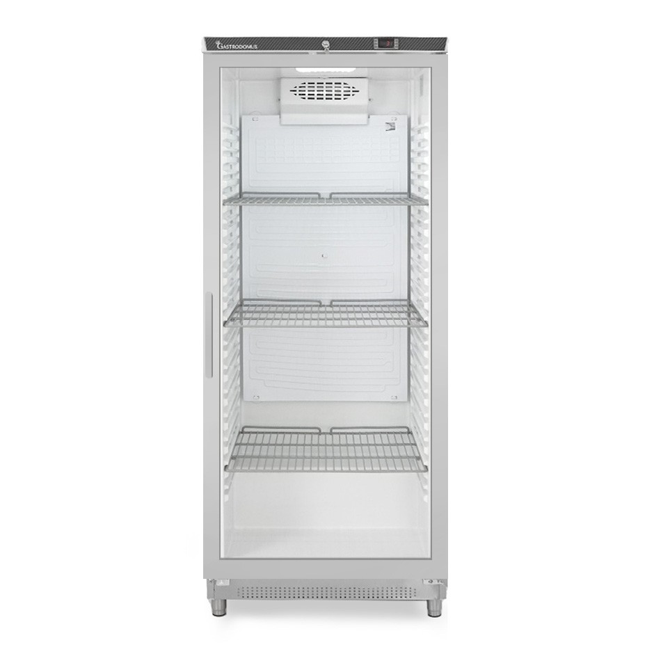 Armadio Refrigerato Statico inox porta vetro +2°C/+8°C 445 LT
