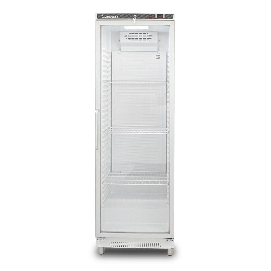 Armadio Refrigerato Statico bianco con porta vetro +2°C/+8°C 260 LT