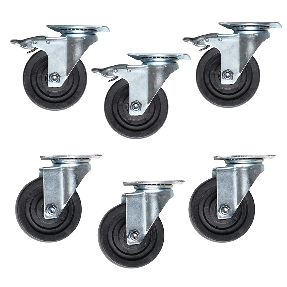 Kit 6 ruote (3 con freno)