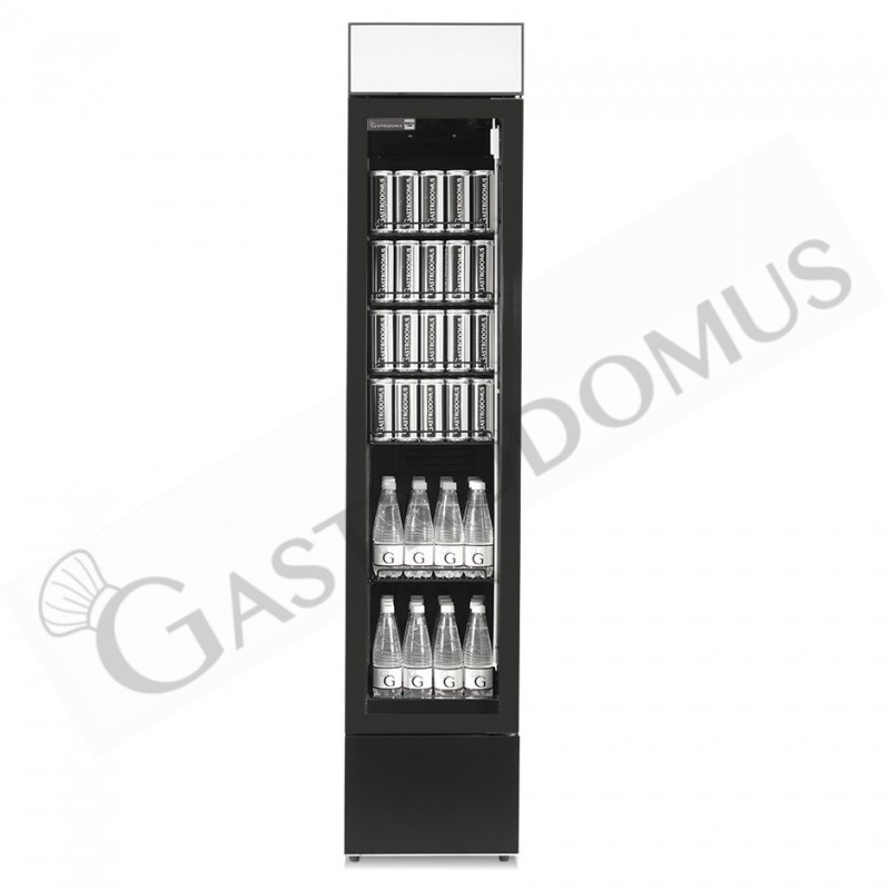 Frigo Bibite Ventilato 1 porta con Canopy 150 LT 0°C/+10°C colore nero Frigo Bibite Ventilato 1 porta con Canopy 150 LT 0°C/+10°C colore nero