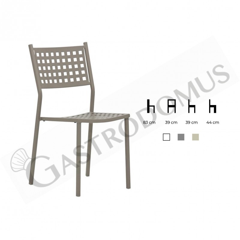 Sedia Rosemary in metallo verniciato