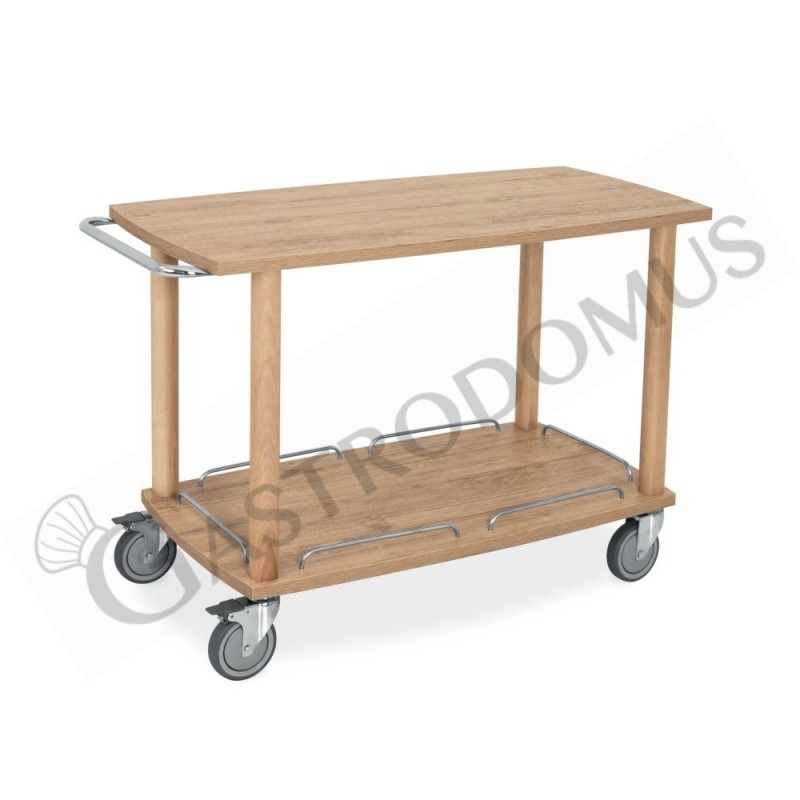 Carrello di servizio in legno massello con 2 piani - L 1100 mm x P 560 mm x H 810 mm Carrello di servizio in legno massello con 2 piani - L 1100 mm x P 560 mm x H 810 mm