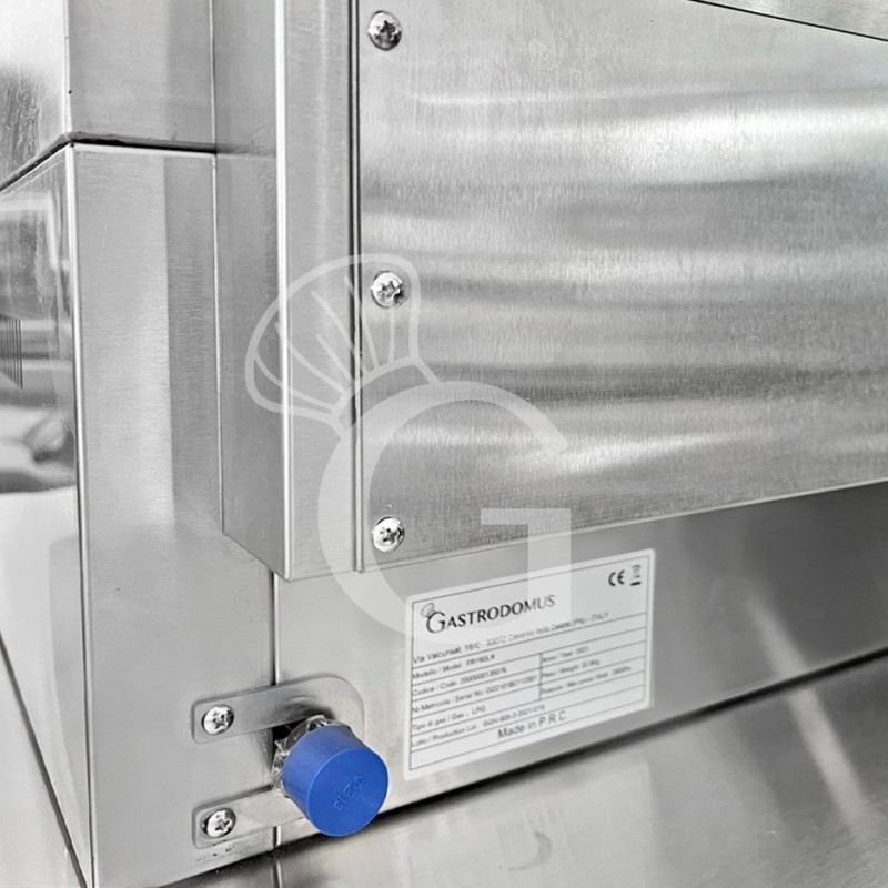 Fry top a gas da banco con piastra liscia - dimensioni L 600 mm x P 570 mm x H 320 mm